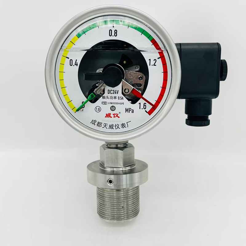 不锈钢抗震电接点隔膜压力表 YXCFN-100H-ML.jpg