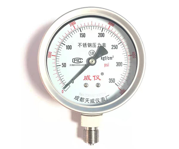 不锈钢压力表Y-100BF